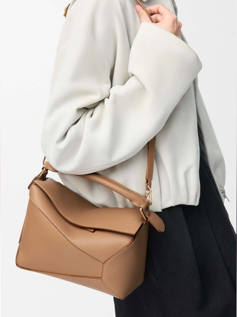 Loewe Puzzle Edge Bag “Inspired” in Toffee